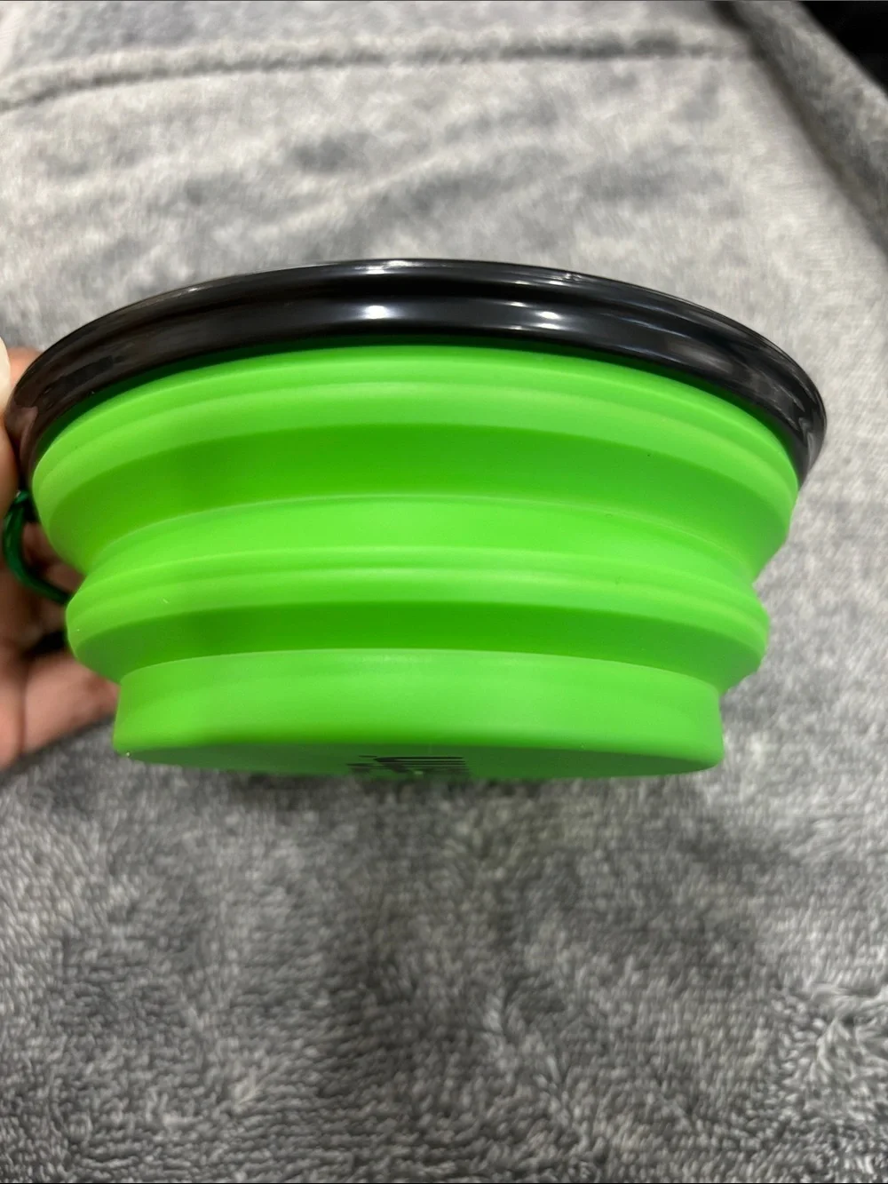 Moofin Green Collapsible Silicone Pet Portable Travel Bowl set of 2